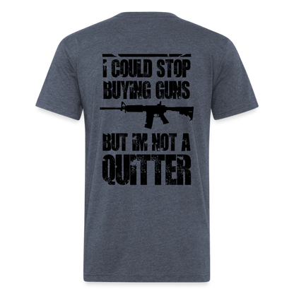 Fitted Cotton/Poly T-Shirt by Next Level quitter - heather navy