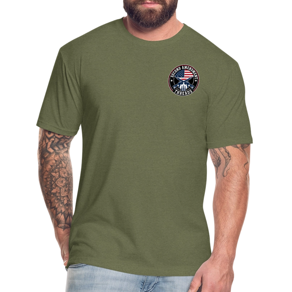 2A THREADS Fitted Cotton/Poly T-Shirt by Next Level - heather military green