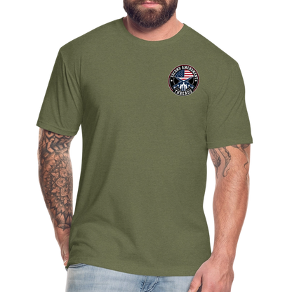 2A THREADS Fitted Cotton/Poly T-Shirt by Next Level - heather military green