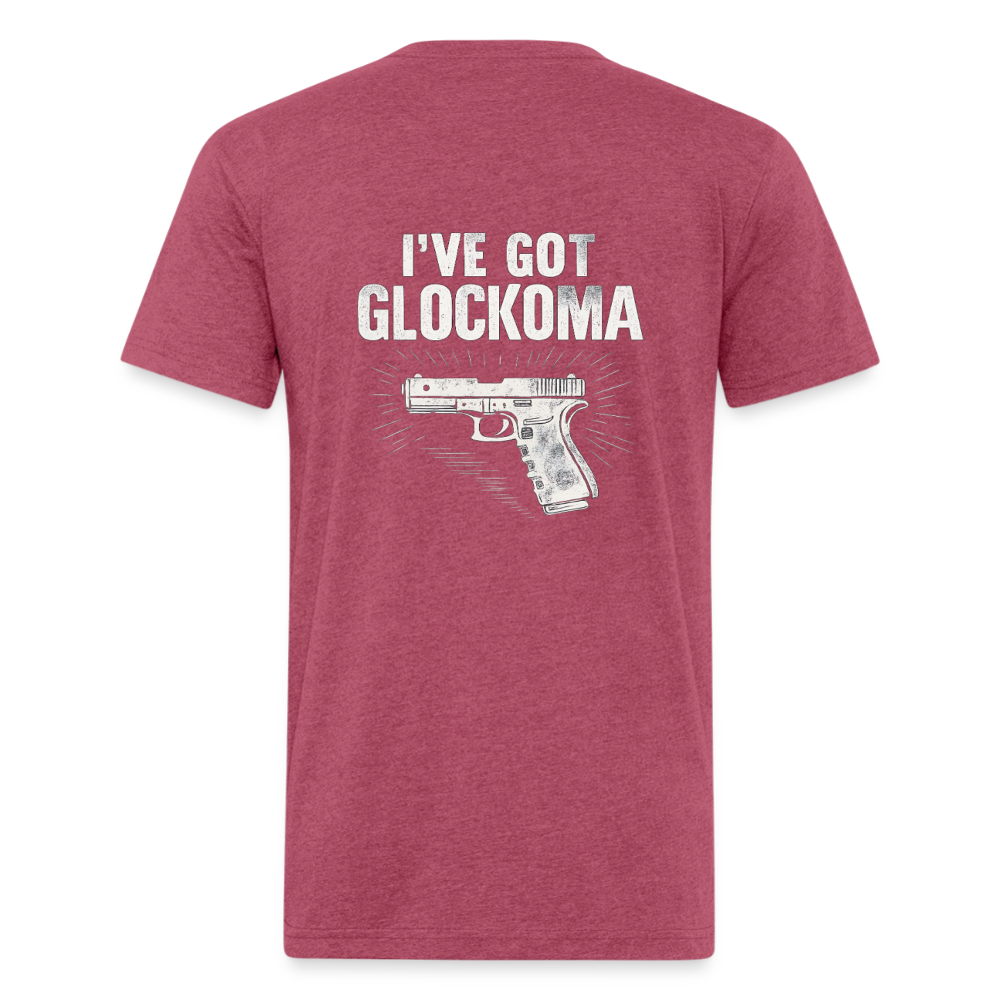 Glockoma Fitted Cotton/Poly T-Shirt by Next Level - heather burgundy