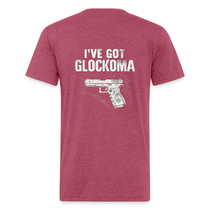 Glockoma Fitted Cotton/Poly T-Shirt by Next Level - heather burgundy